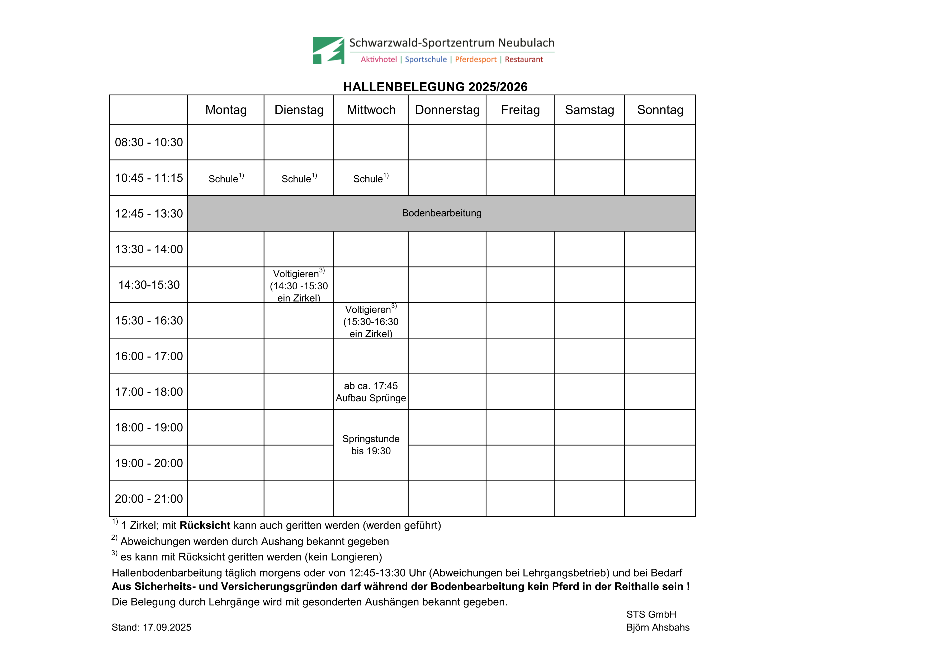 Hallenbelegung 25 26 Stand 17092025
